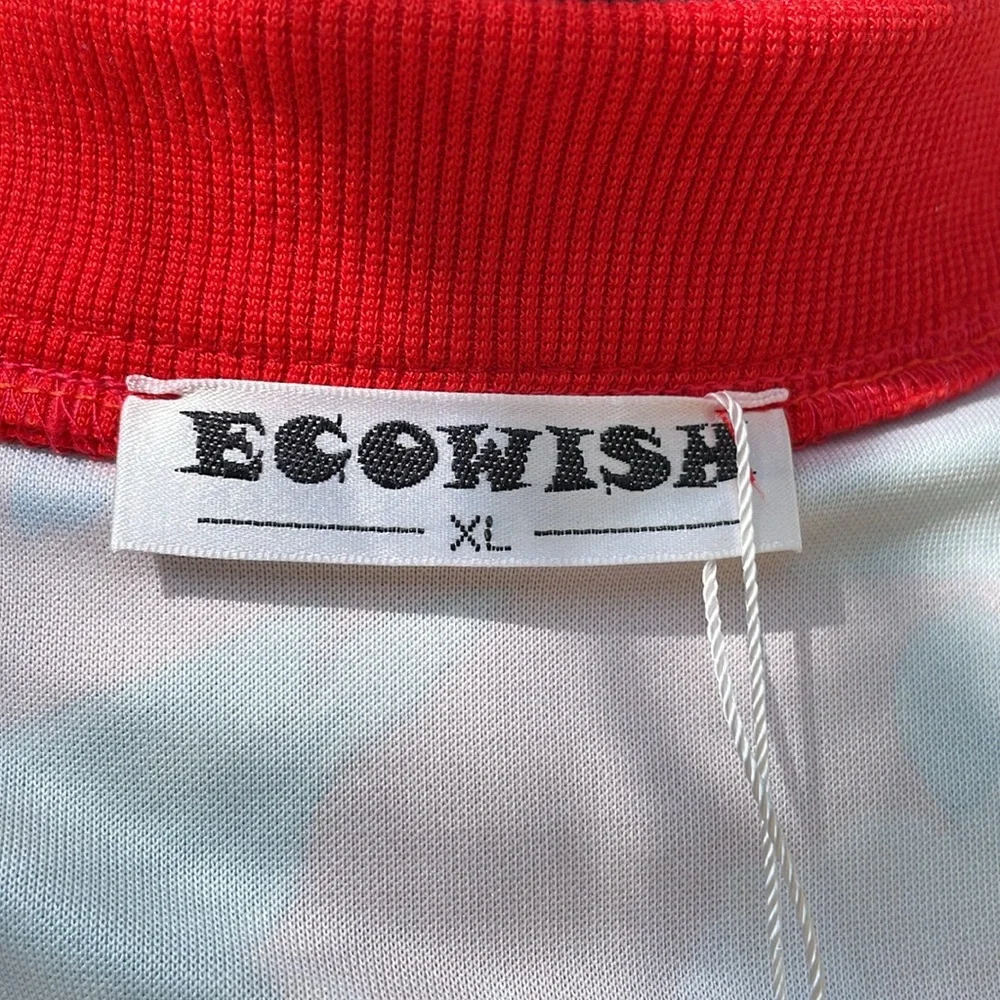 ECOWISH Women's Casual Floral Zip Up Bomber Jacket - Picture 6 of 9